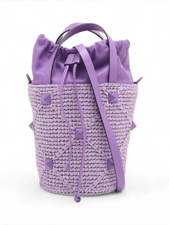 Valentino Garavani Handbags - Valentino Rare Purple Rockstud Weave Bag A137